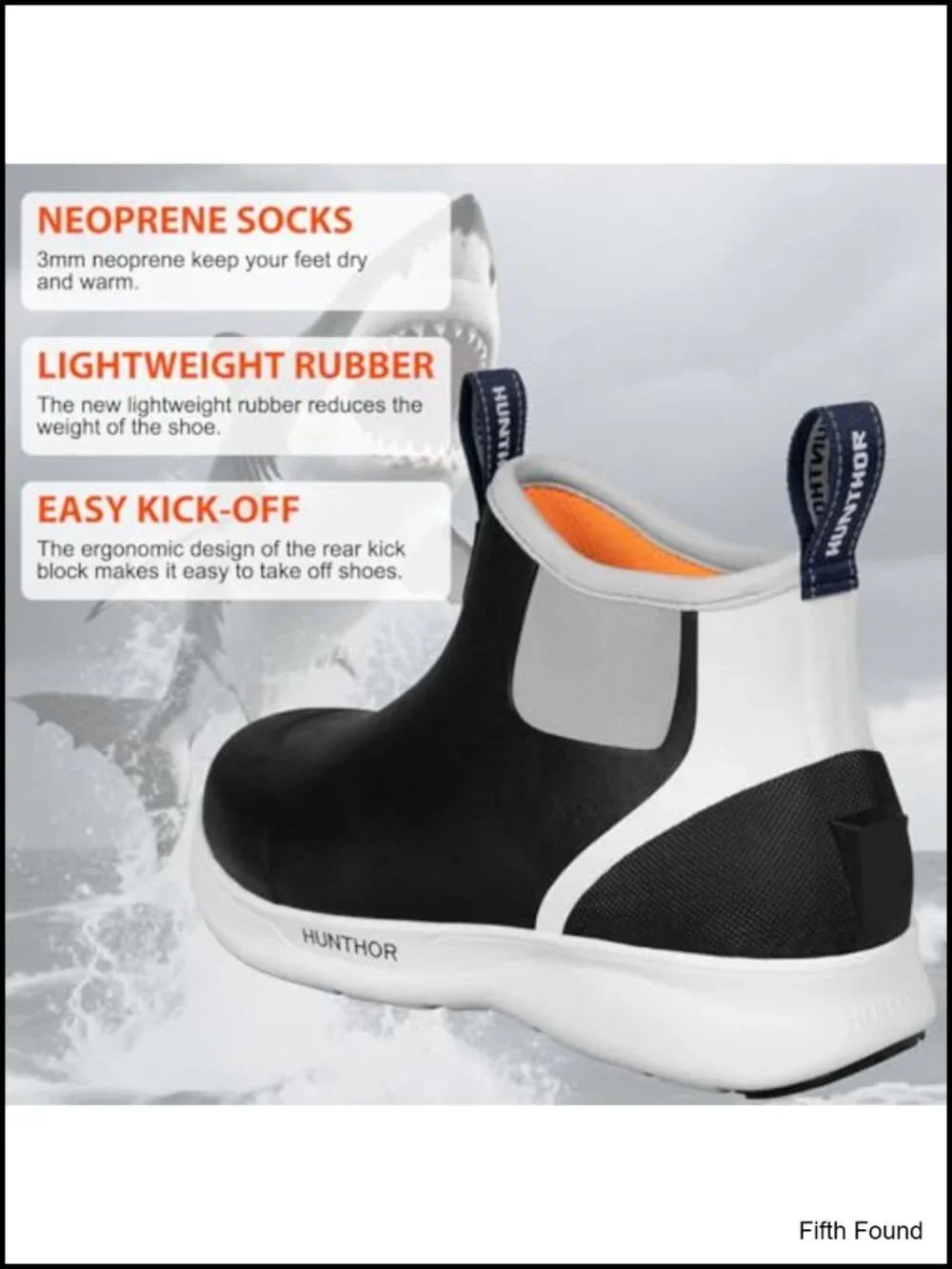 Anti-Slip Waterproof Rubber & Neoprene Deck Boots for Fishing Sailing Outdoors